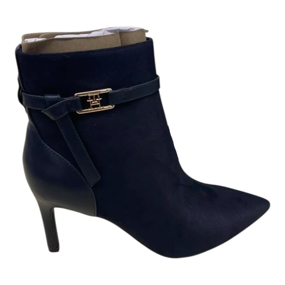 Tommy Hilfiger Women's Jorine Pointed Toe Dress Booties Dark Blue Size 8